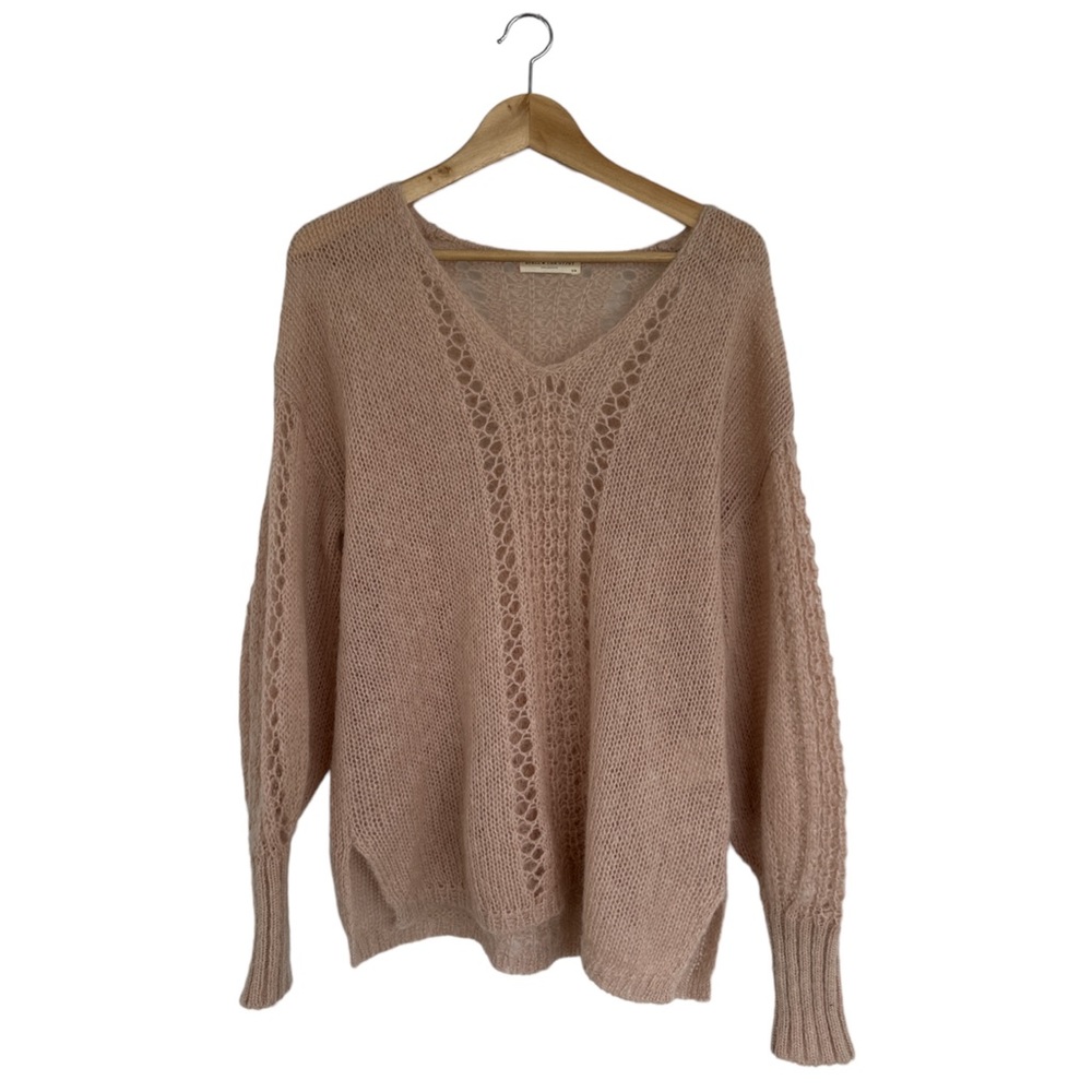 Spell & The Gypsy Collective V-Neck Tan Wool Sweater